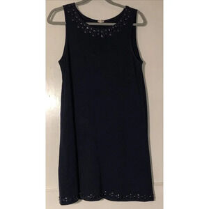 J. Crew  Shift Dress Blue M Pockets Casual Evening Business Preppy